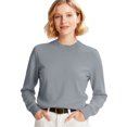 thumbnail image 2 of Sweaters for Women Cozy Crew Neck Long Sleeve Pullover Tops Sweaters Y2k Soft Lightweight Knit Sweater 2025 Light Gray S, 2 of 5