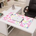 thumbnail image 3 of Long Mouse Pads for Desk,Pink Breast Cancer and Pioneer Flower Desk Mats on Top Of Desks, Desk Mouse Pad Extra Large with 3mm Non-Slip Base and Stitched Edge for Gaming,Office,Work,Home 31.5x15.7in, 3 of 5