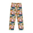 thumbnail image 5 of Easygdp Retro Summer Stamp Men's Pajama Pant, Sleep Elastic Waistband Lounge Pants - Small, 5 of 9
