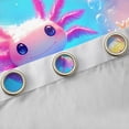 thumbnail image 4 of Homewish Cute Axolotl Blackout Curtains Set of 2 (52x84 Each),Watercolor Sea Coral Window Curtains,Pink Blue Curtains and Drapes For Girls,Ultra Soft Home Decor, 4 of 6