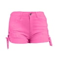 thumbnail image 3 of Women's Ripped Stretchy Jean Shorts Mid Rise Denim Shorts With Pockets, 3 of 3
