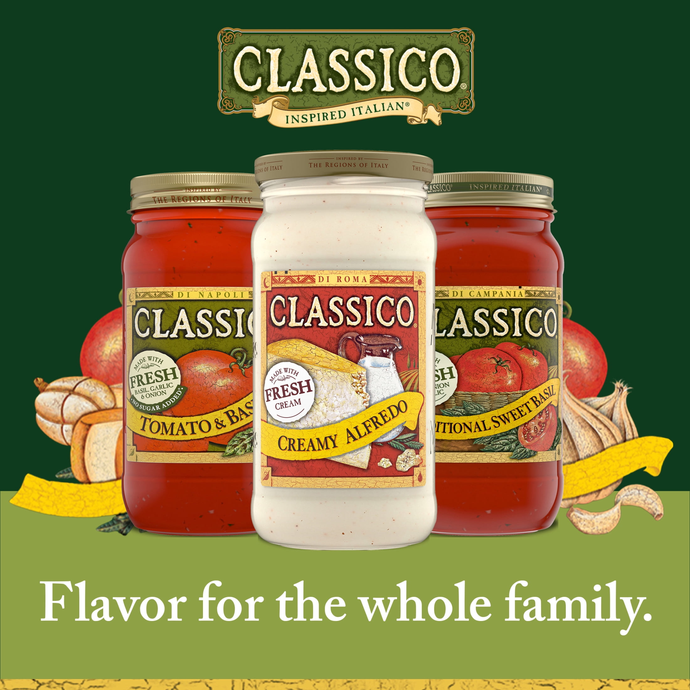 Classico Creamy Alfredo Pasta Sauce, 15 oz Jar