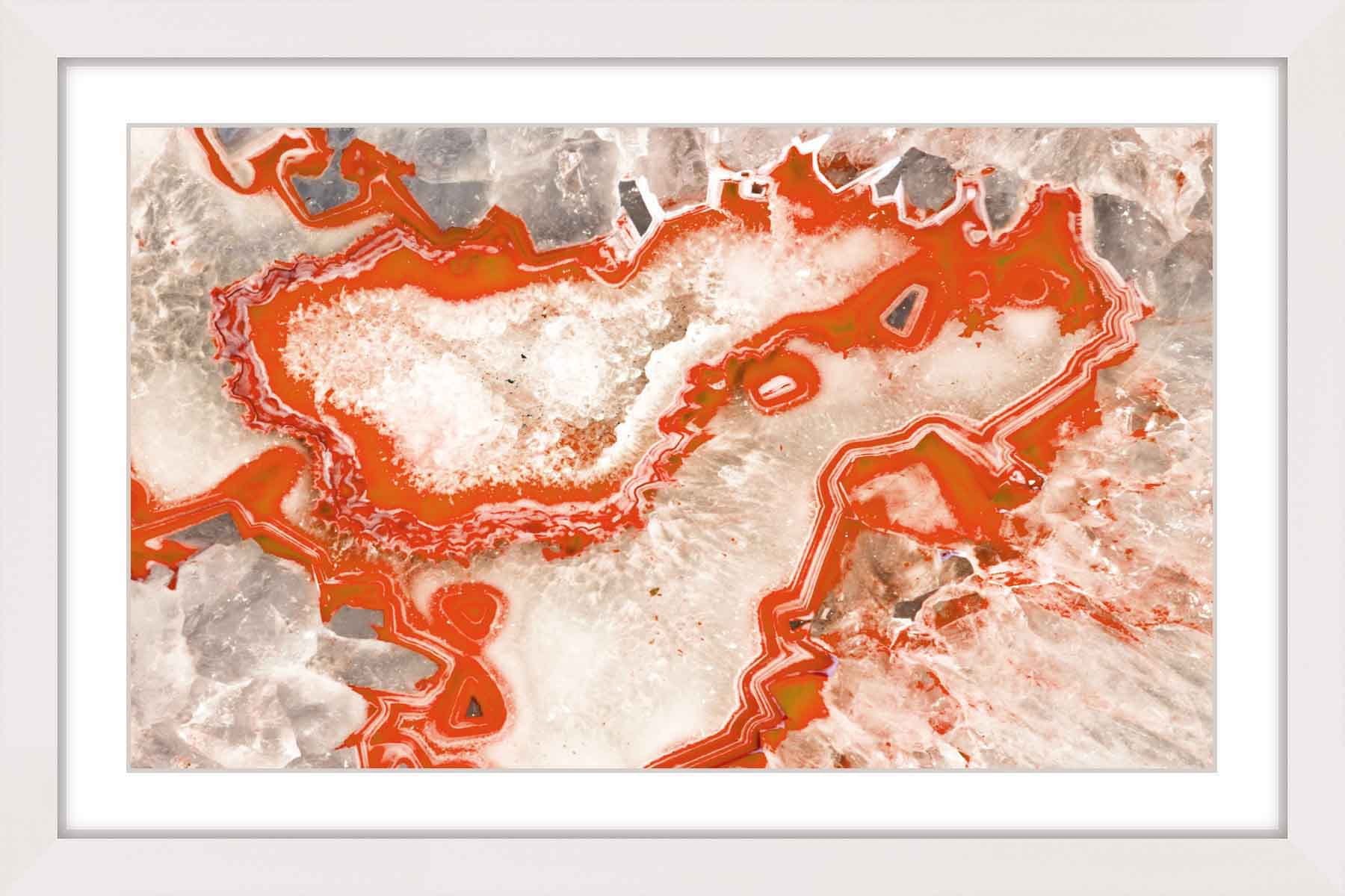 "Red Silica" Framed Painting Art Print, 24" x 1.5"