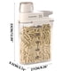 thumbnail image 3 of Plastic Transparent Tank, Rice Storage Barrel, Household Food Container Grain Storage Box for Oatmeal, Grain, Cereal, Pasta, Flour, 3 of 5
