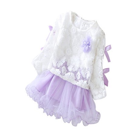- Autumn Infant Baby Kids Girls Party Lace Tutu Princess Dress Clothes Outfits