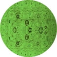 thumbnail image 1 of Ahgly Company Indoor Round Oriental Green Industrial Area Rugs, 3' Round, 1 of 4