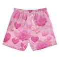 thumbnail image 2 of Kids' Beach Pants Comfortable Swim Trunks Pink Hearts and Roses Pattern Shorts for Pool Vacation and Lounge Wear Medium, 2 of 8