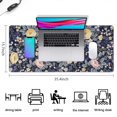 thumbnail image 5 of Long Mouse Pads for Desk,Pioneer Flower Floral Print Pattern Desk Mats on Top Of Desks, Desk Mouse Pad Extra Large with 3mm Non-Slip Base and Stitched Edge for Gaming,Office,Work,Home 35.4"x15.7", 5 of 6