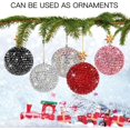 thumbnail image 4 of Car Rear View Mirror Ornament Hanging Lucky Ball Christmas Crystal Pendant Bling Car Accessories for Women Rhinestone Charm Auto Decoration, 4 of 5
