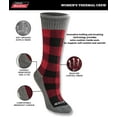 thumbnail image 2 of Genuine Dickies Women's Charcoal Fiber Plaid Thermal Crew Socks, 2-Pack, 2 of 4
