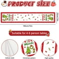 thumbnail image 5 of Green Christmas Table Runner 13x72 Inch Welcome to Villege Christmas Table Runner Decorations Soft and Funny Xmas Table Cover for Xmas Winter Holiday Home Kitchen Dinner Room Party Decor, 5 of 8