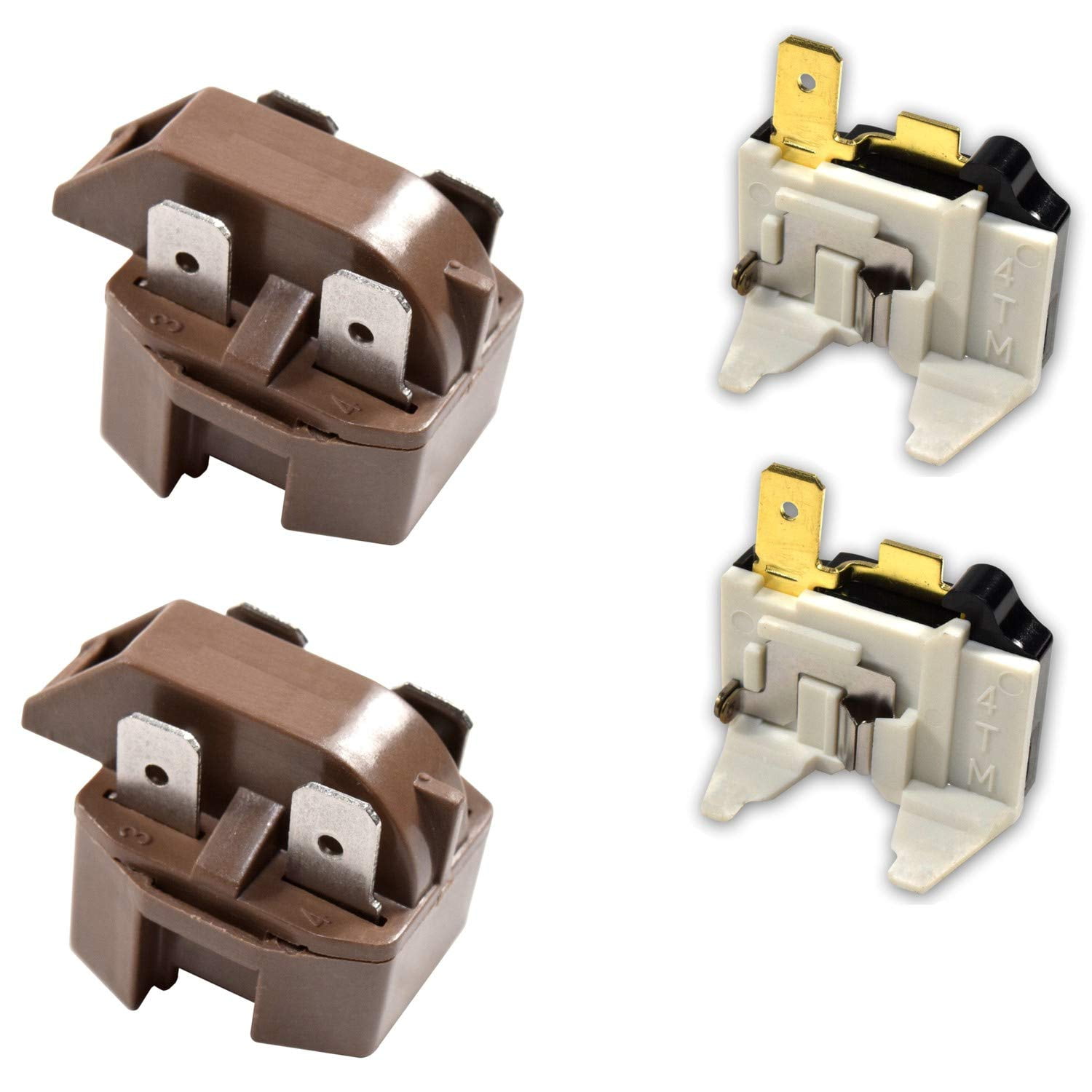 HQRP 2Pack Refrigerator Compressor PTC Starter/Start Relay and