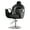 Black Silver, variant on Hydraulic Reclining Salon Chair - 360° Swivel, Height Adjustable, PU Leather Cushion, Ideal for Home Salons & Barbershops, Black Silver
