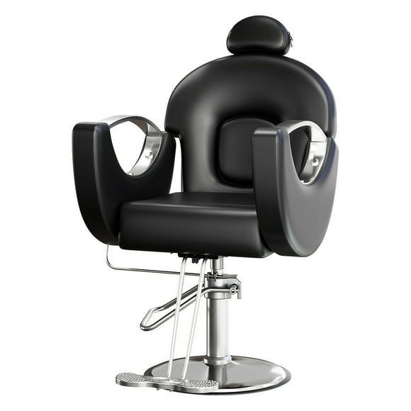 Barber Salon Chair, Reclining Salon Chair with Heavy Duty Hydraulic Pump, 360° Swivel and Height Adjustable, 330 LBS Capacity