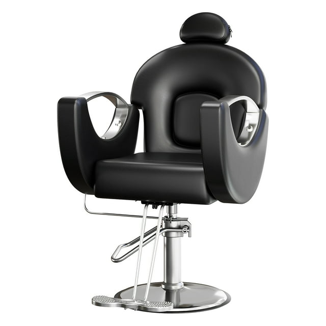 Chaise de Salon de Barbier, Chaise de Salon Inclinable avec Pompe Hydraulique Robuste, Pivotement à 360° et Hauteur Ajustable, Capacité de 330 Lb