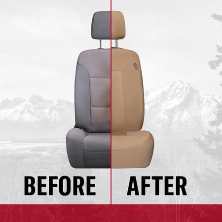 GENUINE DICKIES 2 PIECE SORRENTO UNIVERSAL CAR SEAT COVERS, TAN