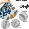 thumbnail image 7 of SCRAWLGOD Sea Turtle Starfish Print Blue White Print Gaming Chair Slipcover, 4 Pieces Stretchable Rotating Chair Slipcovers with Armrest Cover Dustproof Reclining Gaming Seat Covers with Zipper, 7 of 7