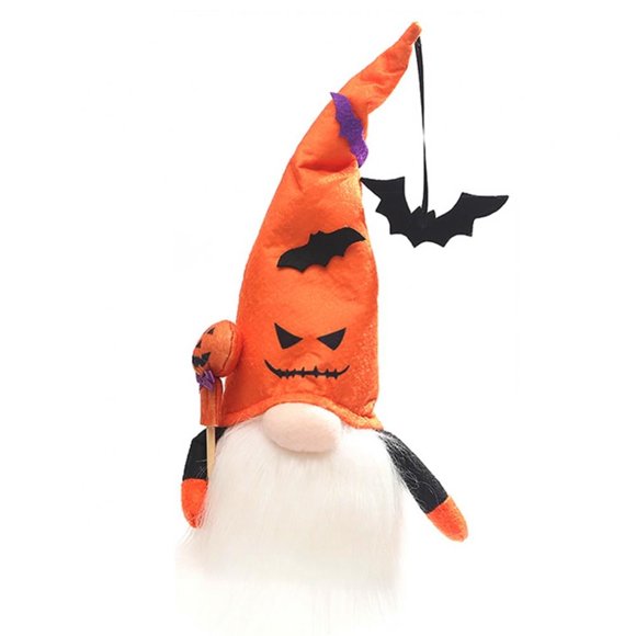 Halloween Gnome Wizard Spider Ghost Decor Plush Faceless Doll Handmade Tomte Scandinavian Ornaments, Halloween Table Decorations Gifts, Tabletop Ornament