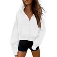 thumbnail image 1 of Sudadera con cremallera PRETTYGARDEN Y2K Blanca Talle M, 1 of 6