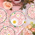 thumbnail image 3 of Groovy Party Supplies Paper Plates Retro Hippie Boho Tableware Napkins Daisy Flower Birthday Engagement Dinnerware Table Decorations Serve 20, 3 of 7