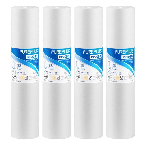 Cartuchos de Filtro de Agua PUREPLUS 5 Micrones 20x4.5'' Paquete de 4