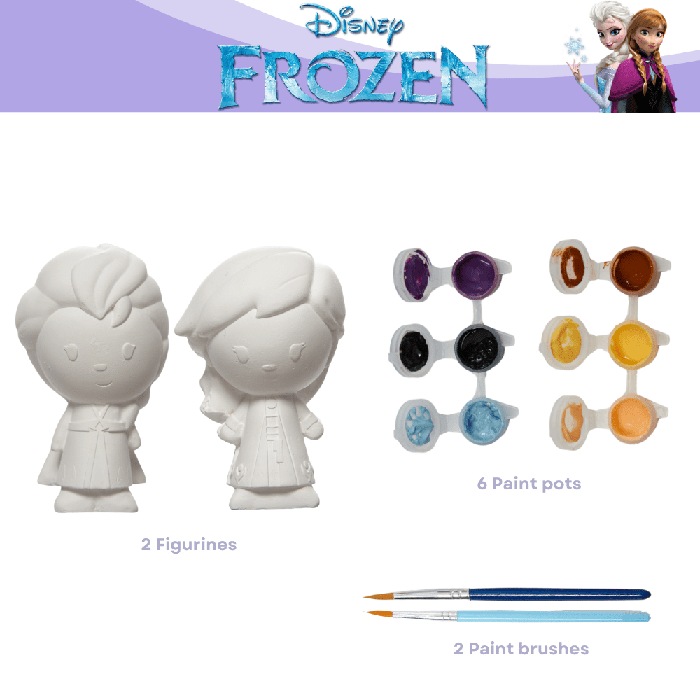 Disney Frozen Elsa Anna Figurines DIY Paint Set Arts and Crafts for Kids Age 6+