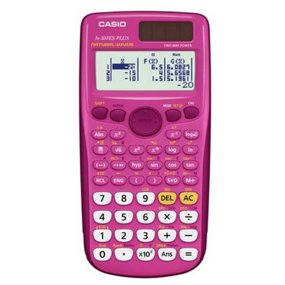 Casio FX-300ES PLUS Natural Textbook Display Scientific Calculator, Pink