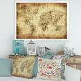 thumbnail image 3 of Designart 'Ancient World Map IV' Vintage Framed Art Print, 3 of 4