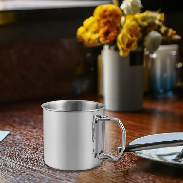 Camping Cup Tea Water Cup 304Stainless Steel Portable for Backpacking