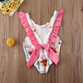 thumbnail image 3 of Aunavey Toddler Baby Girl One-Piece Swimsuit Watermelon Icecream Ruffle Swimwear Summer Bikini Bathing Suit, 3 of 8