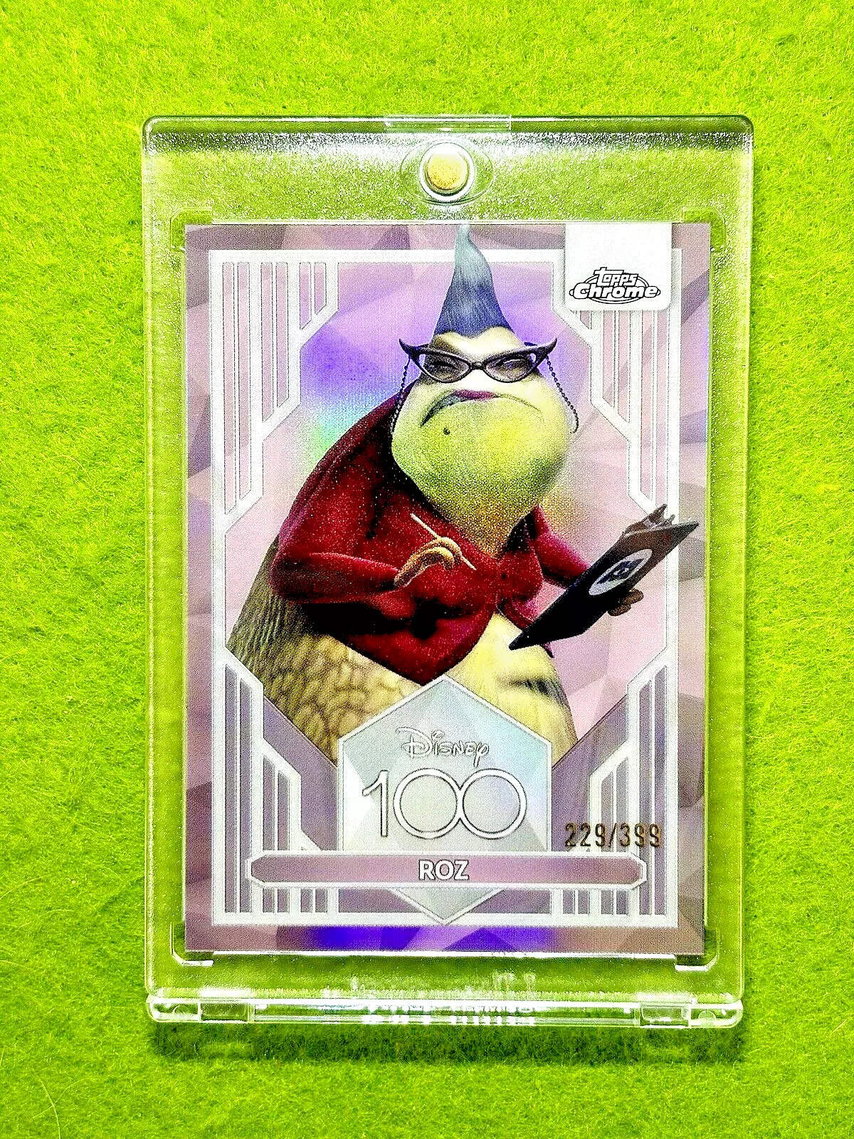 ROZ Disney 100 PINK REFRACTOR # /399 SP MONSTERS, INC. 2023 Topps Chrome LORCANA