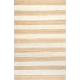 thumbnail image 3 of nuLOOM Alisia Flatweave Stripes Jute Runner Rug, 2' 6" x 8', Off White, 3 of 3