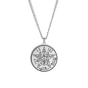 EUEAVAN Talisman Tetragrammaton Pentagram of Solomon Supernatural Amulet Wiccan Necklace