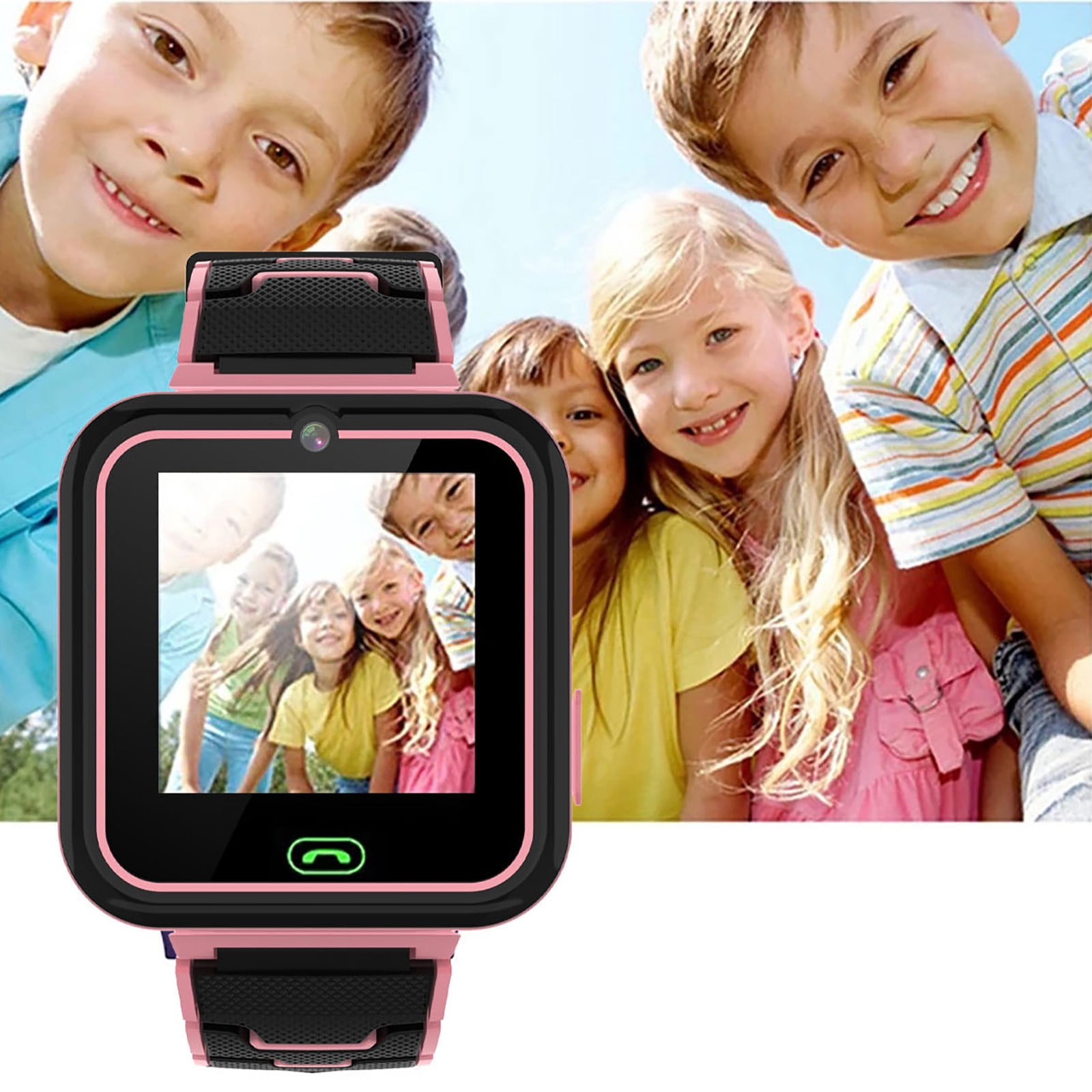 Nkmbld Portable Wristwatches with Game Smart Clock Music Play Flashlight Smart Watch, IP68 Waterproof for Gift, Black