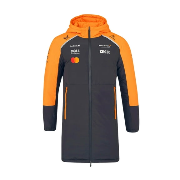 McLaren F1 2025 Team Longline Padded Jacket - Phantom