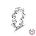 thumbnail image 1 of 925 Silver Stackable Vintage Leaf Ring For Women Crystal S925 Bowknot Rings Original Finger Rings Anniversary Retro Jewelry YFPTR006 6, 1 of 6