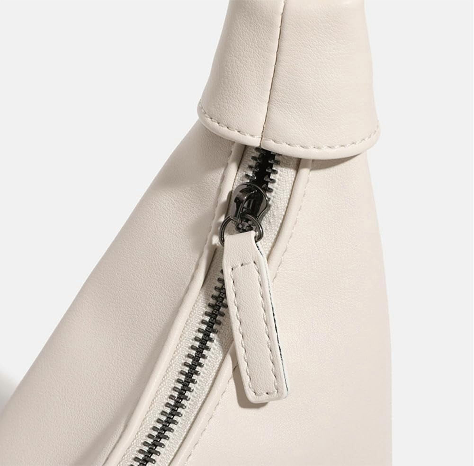 Slouchy PU Leather Underarm Shoulder Bag Women Hobo Bags Trendy Crescent Satchels Crossbody Phone Purse Tote Handbag 2024