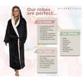 thumbnail image 5 of Silver Lilly Womens Sherpa Lined Fleece Robe with Hood - Full Length Warm Plush Luxury Bathrobe (Black, Large-X-Large), 5 of 6