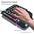 thumbnail image 4 of Teclado mecánico de una mano, teclado para juegos, retroiluminación colorida, conexión USB, teclado profesional para juegos Sweethay EL014314-02, 4 of 4