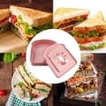 thumbnail image 6 of SouMaox Reusable Sandwich Box Portable Bread Container Square Meal Keeper Microwaveable Food Storage for Office Travel Picnic Work, 6 of 9