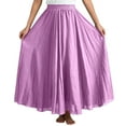 thumbnail image 4 of Elegant Flowy Women's High Waist Skirt Boho Maxi Long Skirt with Elastic Waist for Daily Wear and Party, 4 of 6