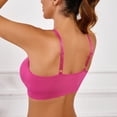 thumbnail image 3 of Lumtrix V Neck Sports Bra for Women Padded Push up Sport Bras Adjustable Thin Straps Light Support Yoga Bra Pink 40, 3 of 4