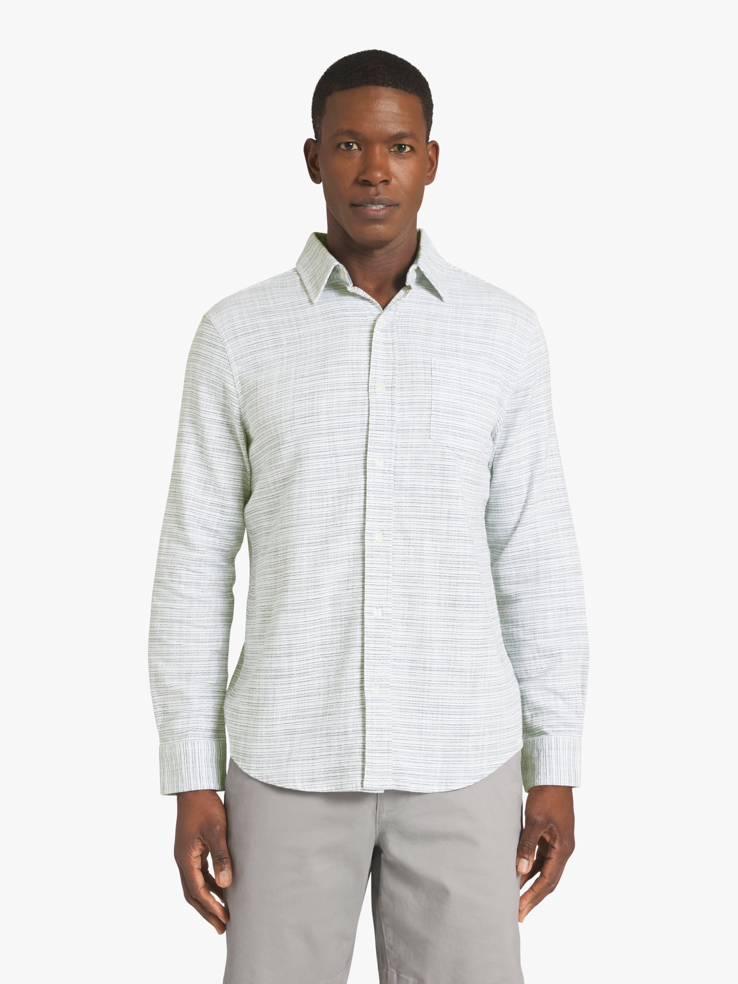 Chaps Men's & Big Men's Long Sleeve Texured Woven Shirt, Sizes S-3XL