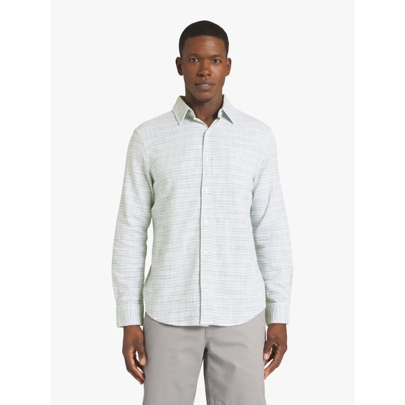 Chaps Men's & Big Men's Long Sleeve Texured Woven Shirt, Sizes S-3XL