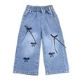 thumbnail image 4 of KEXE Baggy Jeans Girls Girl Clothes Size 10-12 Girls Jeans Denim Elastic Wasit Wide Leg Baggy Pants Kids Clothes, 4 of 6