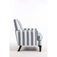 thumbnail image 4 of Accent Chair with Striped Fabric | Adds Elegance to Living Room | Solid Wood and Cotton Linen Upholstery | Quick and Simple Assembly, 4 of 6