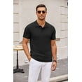 thumbnail image 3 of COOFANDY Mens Knit Polo Shirts Casual Short Sleeve Classic Polo Top Shirts Button Down Business Shirts, 3 of 10