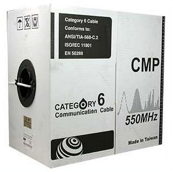 ACCL 1000Ft Cat.6 Solid Cable Plenum (CMP) White, 1 Pack