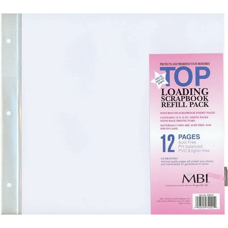 Genuine MBI 8x8 Post-Bound Scrapbook Refills - 8x8