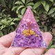 thumbnail image 1 of Mini pirámide de cristal natural, generador de energía, cuarzo, amatista, curación espiritual, cristal, chakra, pirámide de resina, 1 of 6
